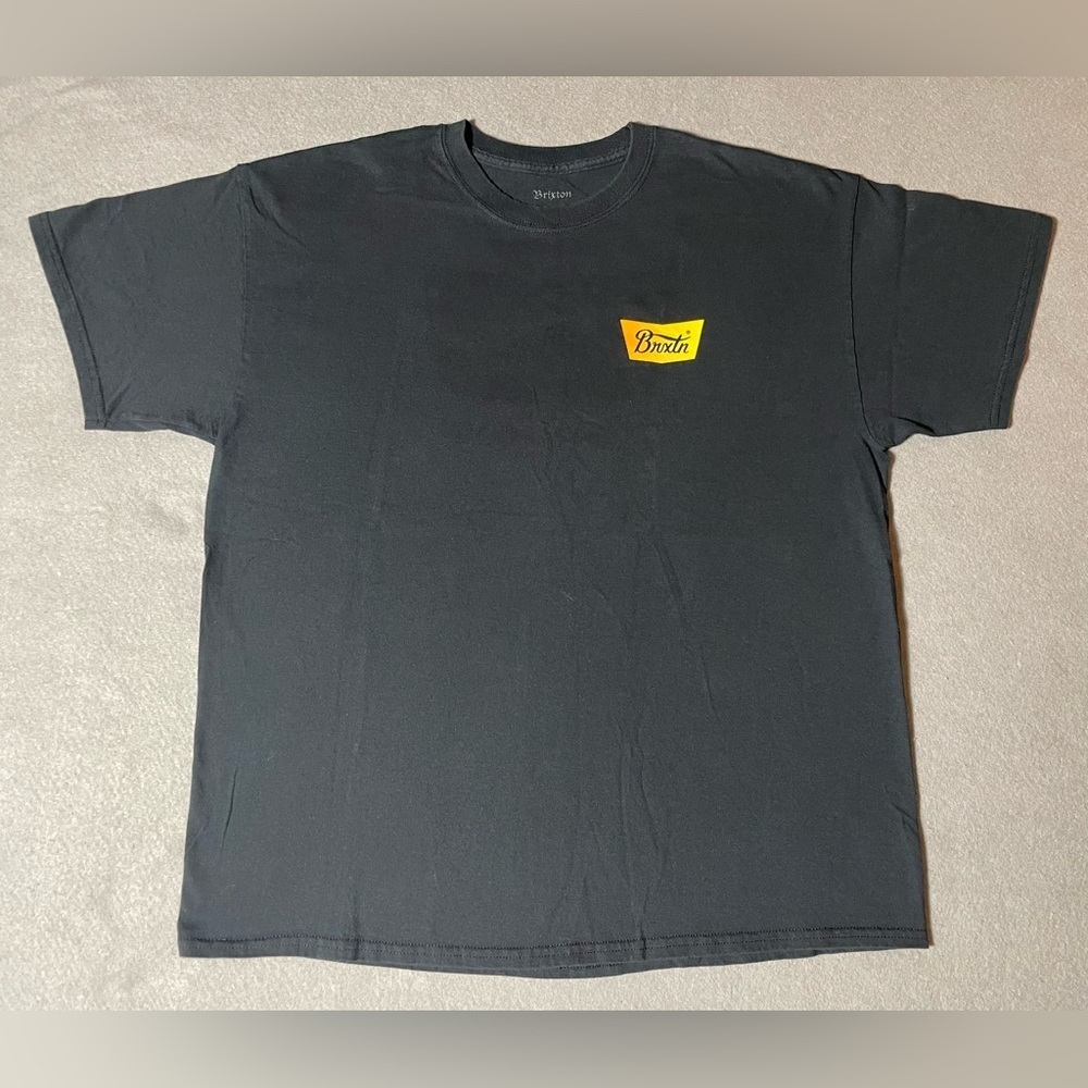 Brixton Men’s T-Shirt Black Size XL Short Sleeve